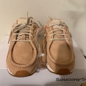 Saucony Tan Sneakers Moc-Toe Suede Casual